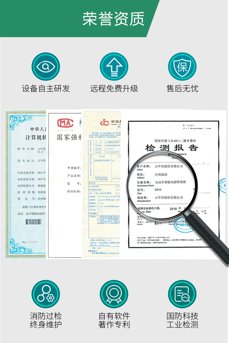 大功率電動車充電站2路榮譽(yù)資質(zhì)