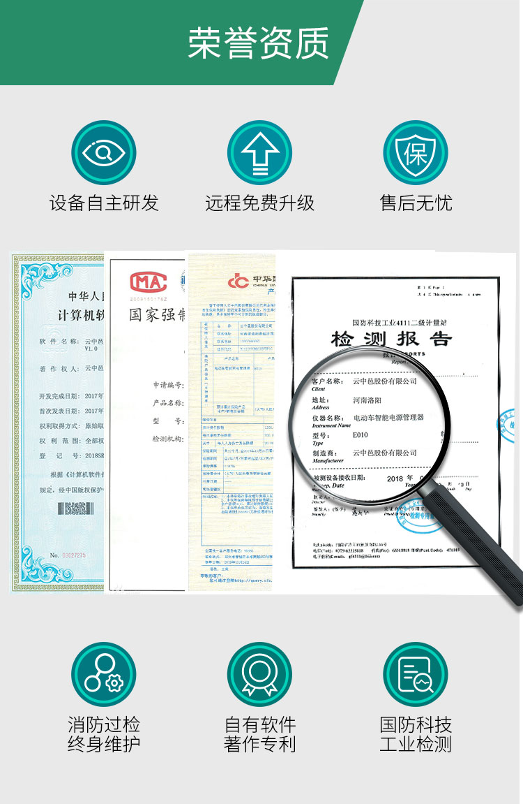 壁掛投幣式電動車充電站榮譽資質(zhì)